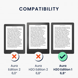Husa pentru Kobo Aura H2O Edition 1, Kwmobile, Albastru, Piele ecologica, 24415.78 - Img 6