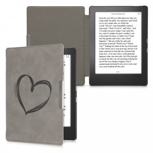 Husa pentru Kobo Aura H2O Edition 1, Piele ecologica, Gri, kwmobile, 56872.01 - Img 2