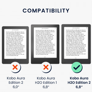 Husa pentru Kobo Aura H2O Edition 2, Kwmobile, Multicolor, Piele ecologica, 42076.42 - Img 6