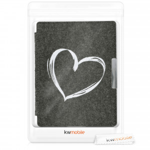 Husa pentru Kobo Aura H2O Edition 2, Textil, Gri, kwmobile, 49111.04 - Img 7