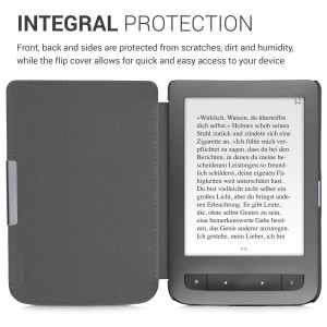 Husa pentru PocketBook Touch Lux 3 / Basic Touch 2 / Basic Lux, Piele ecologica, Violet, kwmobile, 55747.01 - Img 5