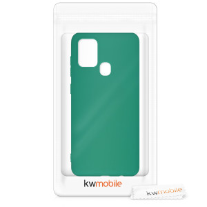 Husa pentru Samsung Galaxy A21s, Silicon, Verde, 52494.142 - Img 8