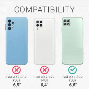 Husa pentru Samsung Galaxy A22 5G, Silicon, Albastru, 55245.157, kwmobile - Img 6