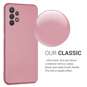 Husa pentru Samsung Galaxy A32 5G, Silicon, Rose Gold, 54329.31 - Img 4