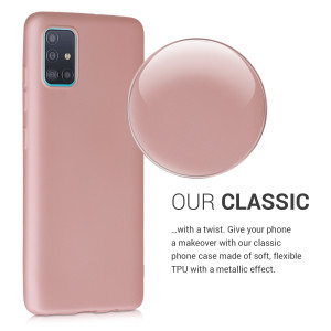 Husa pentru Samsung Galaxy A51, Silicon, Rose Gold, 51201.31 - Img 4