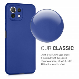 Husa pentru Xiaomi Mi 11 Lite 5G, Silicon, Albastru, 54727.64 - Img 4