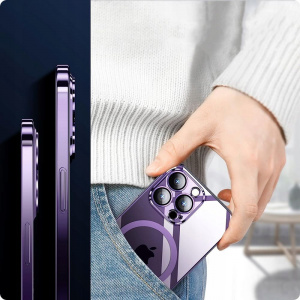 Husa Tech-Protect Magshine MagSafe pentru Apple iPhone 15 Pro Max Albastru inchis - Img 5