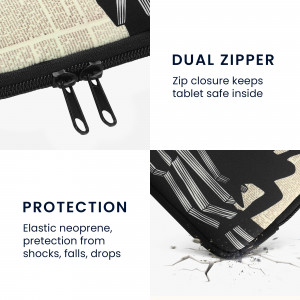Husa Universala Kwmobile 6 inch pentru eBook, Multicolor, Textil, 50335.17 - Img 5