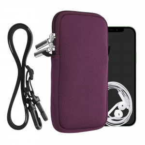 Husa Universala Kwmobile marime L - 6,5 inch, Neopren, Violet, 58700.3.114 - Img 1