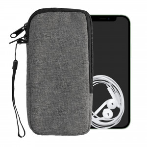Husa Universala Kwmobile marime XL - 6,8 inch, Textil, Gri, 58228.4.19 - Img 2