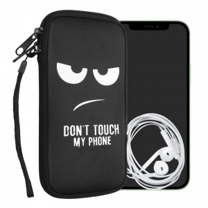 Husa Universala Kwmobile marime XXL - 7 inch, Neopren, Negru/Alb, 30226.5.01 - Img 1
