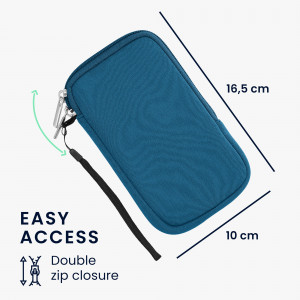 Husa Universala pentru telefon M - 5,5 inch, Neopren, Albastru, 46188.2.145, kwmobile - Img 6