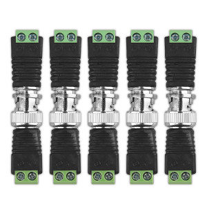 Set 10 Adaptoare conector BNC cu 5 x mascul 5 x femela, Kwmobile, Multicolor, Metal, 45685.01 - Img 2