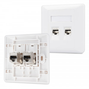 Set 12 Mufe pentru cabluri Ethernet RJ45 si Cat 6A, Kwmobile, Argintiu, Metal, 52348.01.06 - Img 5