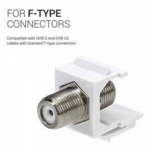 Set 12 Mufe Tip F cu fixare pentru cabluri coaxiale DVB-S/DVB-S2, Kwmobile, Alb/Argintiu, Metal, 51085.02.12 - Img 3