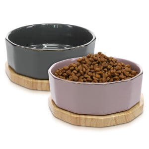Set 2 Boluri pentru animale de companie Navaris, 800 ml, Suport antiderapant, 50946.02 - Img 1