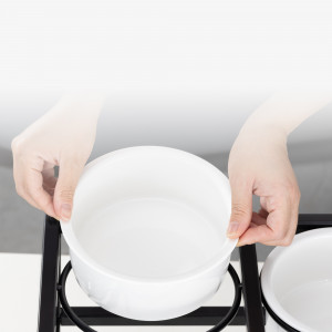Set 2 Boluri pentru caini inalti cu suport 28 cm Navaris, 750 ml, 54854.1 - Img 7
