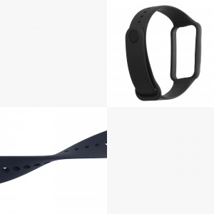 Set 2 curele kwmobile pentru Amazfit Band 7, Silicon, Negru/Albastru, 60111.01 - Img 8