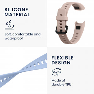 Set 2 curele kwmobile pentru Huawei Band 4, Silicon, Roz/Albastru, 59802.03 - Img 4