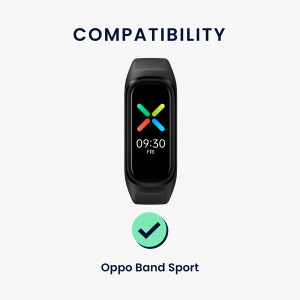 Set 2 Curele pentru Oppo Band Sport, Kwmobile, Negru/Albastru, Silicon, 57437.01 - Img 6