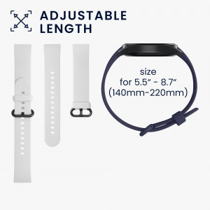 Set 2 curele pentru Xiaomi Mi Watch Lite/Redmi Watch, Kwmobile, Albastru/Alb, Silicon, 54778.07 - Img 7