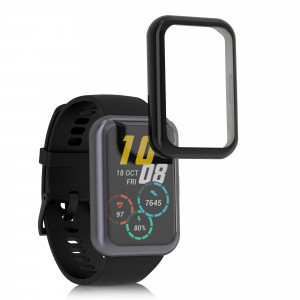 Set 2 huse kwmobile pentru Huawei Watch Fit 2, Silicon, Negru/Gri, 59430.04 - Img 2
