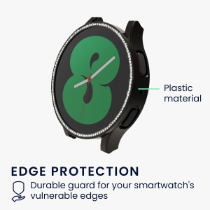 Set 2 Huse Kwmobile pentru Samsung Galaxy Watch 5, Negru/Auriu, Plastic, KWM000024ZM001C - Img 4