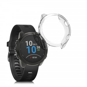 Set 2 huse pentru Garmin Forerunner 245/Forerunner 245 Music, Kwmobile, Negru/Transparent, Silicon, 58177.02 - Img 2