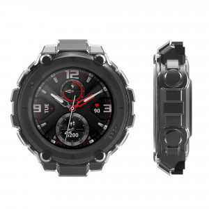 Set 2 huse pentru Huami Amazfit T-Rex/Amazfit T-Rex Pro, Kwmobile, Negru/Transparent, Silicon, 58459.02 - Img 4