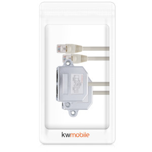 Set 2 Splittere cablu retea T RJ45 la 2 porturi RJ45 LAN, Kwmobile, Argintiu, Metal, 40679 - Img 6