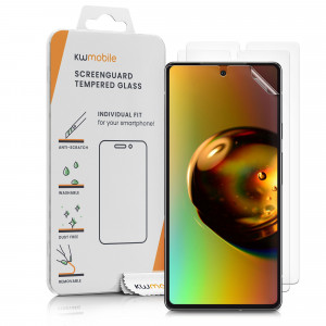 Set 3 folii de protectie Kwmobile pentru Google Pixel 6a, Fata, Polimer, 57873.1 - Img 1