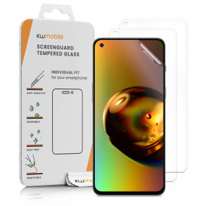 Set 3 folii de protectie Kwmobile pentru OnePlus Nord 2 5G, Fata, Polimer, 57682.1 - Img 1