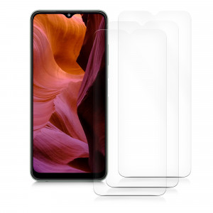 Set 3 Folii de protectie pentru Samsung Galaxy A22 5G, kwmobile, Fata, Transparenta, 55246.1 - Img 2