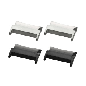 Set 4 Adaptori prindere curea de 20 mm Kwmobile pentru Samsung Galaxy Watch 5/Galaxy Watch 5 Pro/Galaxy Watch 4, Argintiu/Negru, Otel, KWM0000255D001C - Img 2