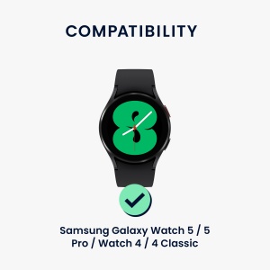 Set 4 Adaptori prindere curea de 20 mm Kwmobile pentru Samsung Galaxy Watch 5/Galaxy Watch 5 Pro/Galaxy Watch 4, Negru/Auriu, Otel, KWM0000207H002C - Img 7
