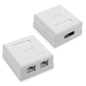 Set 5 Prize duble de RJ45 retea pentru cablu Ethernet CAT6A, Kwmobile, Alb, Metal, 50059.02.01 - Img 4