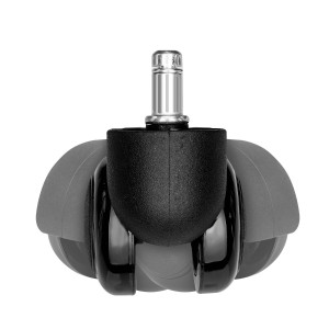 Set 5 Roti pentru scaun de birou tija 11 mm, Kwmobile, Negru, Plastic, 48042.01 - Img 6