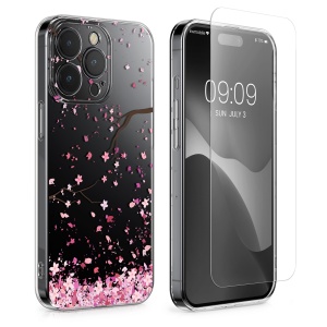 Set Husa si Folie de protectie Kwmobile pentru Apple iPhone 15 Pro Max, Multicolor, Silicon/Sticla securizata, KWM000022TG001C - Img 2