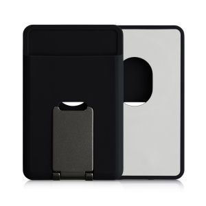 Suport magnetic pentru carduri compatibil cu Apple iPhone 14 Series/iPhone 13 Series/iPhone 12 Series, Kwmobile, Negru, Plastic, 58791.01 - Img 1