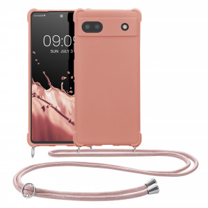Bumper kwmobile pentru Google Pixel 6a, Silicon, Roz, 58567.154 - Img 2