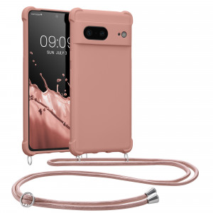 Bumper kwmobile pentru Google Pixel 7, Silicon, Roz, 59966.154 - Img 1