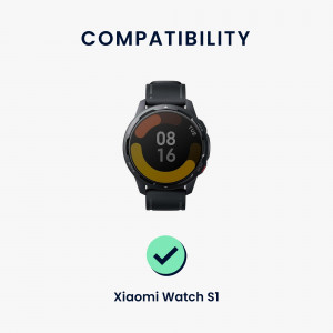 Curea kwmobile pentru Xiaomi Watch S1 Active, Piele, Negru, 60120.01 - Img 4