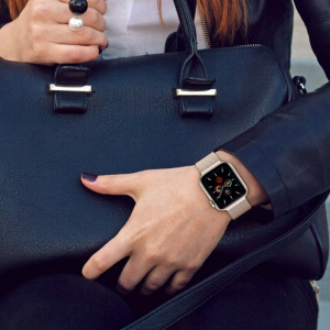 Curea Tech-Protect Milaneseband pentru Apple Watch 4/5/6/7/8/9/SE (38/40/41 Mm) Negru - Img 4