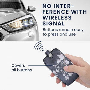 Husa Cheie Auto pentru Renault / Dacia - 4 Butoane - Keyless Go, kwmobile, Piele ecologica, Multicolor, 44637.49 - Img 4