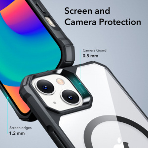 Husa ESR Air Armor Halolock MagSafe pentru Apple iPhone 14 Plus/15 Plus Transparent/Negru - Img 6