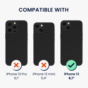 Husa Kwmobile cu jnur detasabil pentru Apple iPhone 13, Transparent/Negru, Silicon, KWM000022TL001C - Img 6