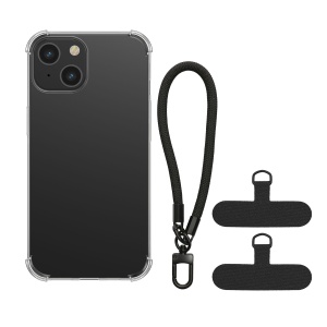 Husa Kwmobile cu jnur detasabil pentru Apple iPhone 14, Transparent/Negru, Silicon, KWM000022TM001C - Img 2
