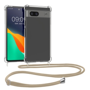 Husa Kwmobile cu jnur pentru Google Pixel 7a, Transparent/Crem, Silicon, 61608.21 - Img 1