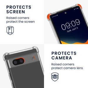 Husa Kwmobile cu jnur pentru Google Pixel 7a, Transparent/Crem, Silicon, 61608.21 - Img 4