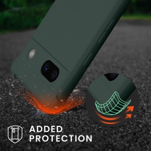 Husa Kwmobile cu jnur pentru Google Pixel 7a, Verde inchis, Silicon, KWM000019YH008C - Img 5